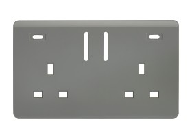 Warm Grey Spare Plate Wiring Accessories Trendi Decorative Screwless